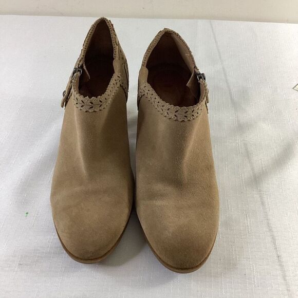Nurture Women's Tan Suede Zip-up Ankle Bootie Size 7.5 - Picture 2 of 11